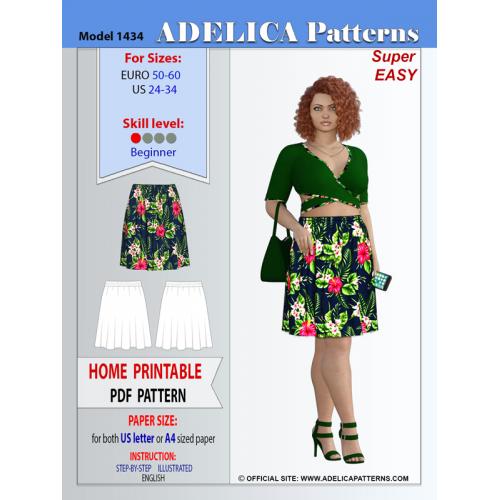 Plus size Skirt Sewing Pattern PDF