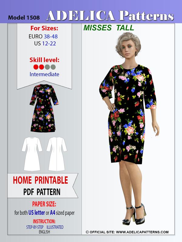 Missis Tall Sewing pattern dress PDF