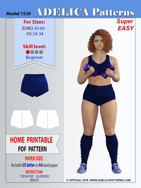 Adelica pattern 1539 Plus size shorts Sewing patterns Adelica pattern 1539 Plus size shorts Sewing patterns