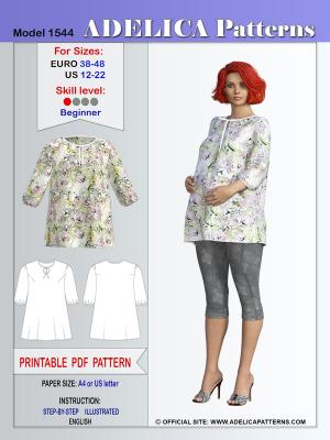 Maternity sewing patterns PDF by Adelica Patterns