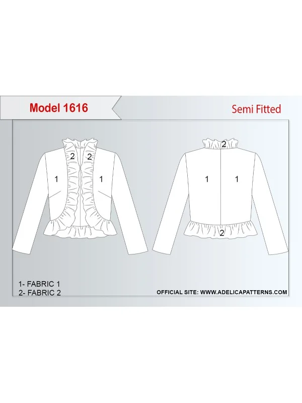 Adelica pattern 1616 Plus size jacket bolero sewing pattern Adelica pattern 1616 Plus size jacket bolero sewing pattern