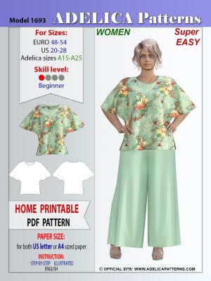 Tunic sewing patterns PDF by Adelica Patterns