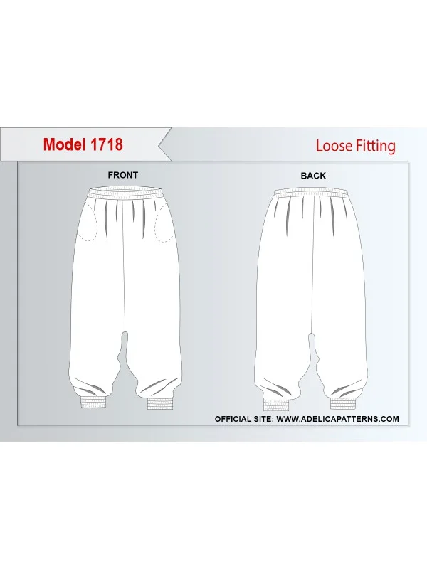 Adelica pattern 1718 Zouave Harem Pants Sewing Pattern Adelica pattern 1718 Zouave Harem Pants Sewing Pattern